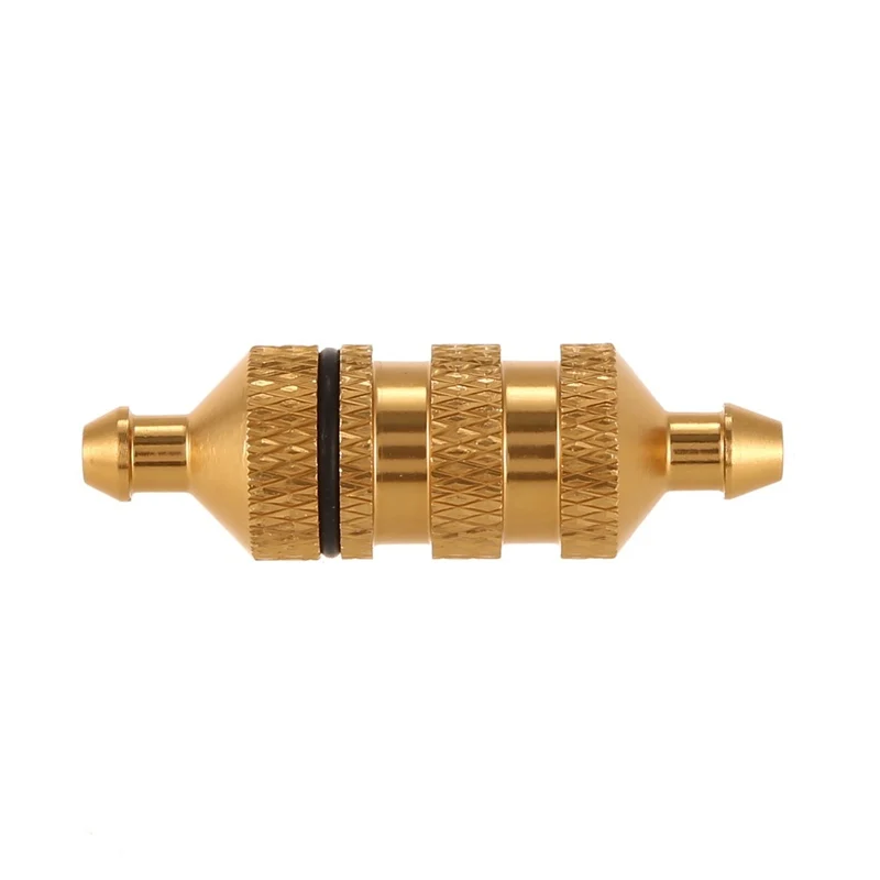 2 Pcs Aluminum alloy 02156 Fuel Filter Nitro Spare Parts for 1/10 1/8 RC Model Car Golden | Игрушки и хобби