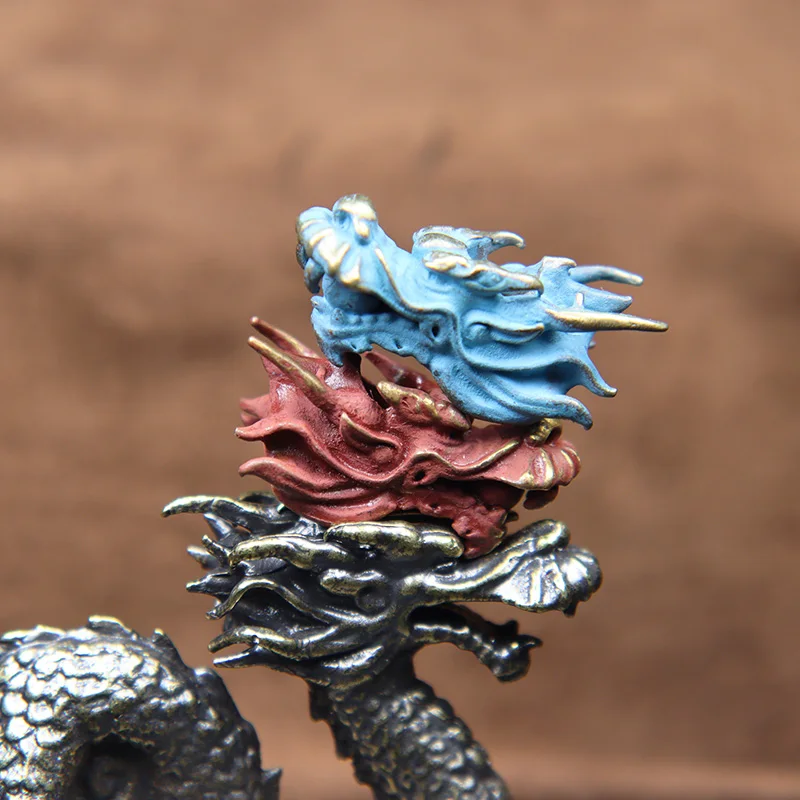 

Dragon Head Ball in Mouth Brass Knife Bead EDC Outdoor Flashlight Lanyard Pendant DIY Paracord Bracelet Charms Accessories Retro
