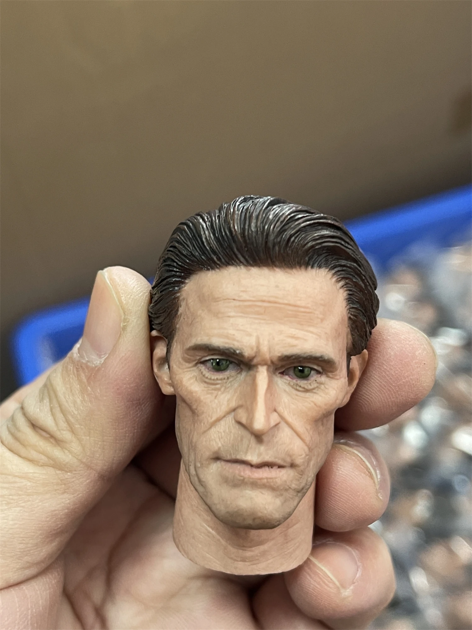Масштаб 1/6 Норман Осборн Зеленый Гоблин Виллем голова Dafoe резная модель сделай