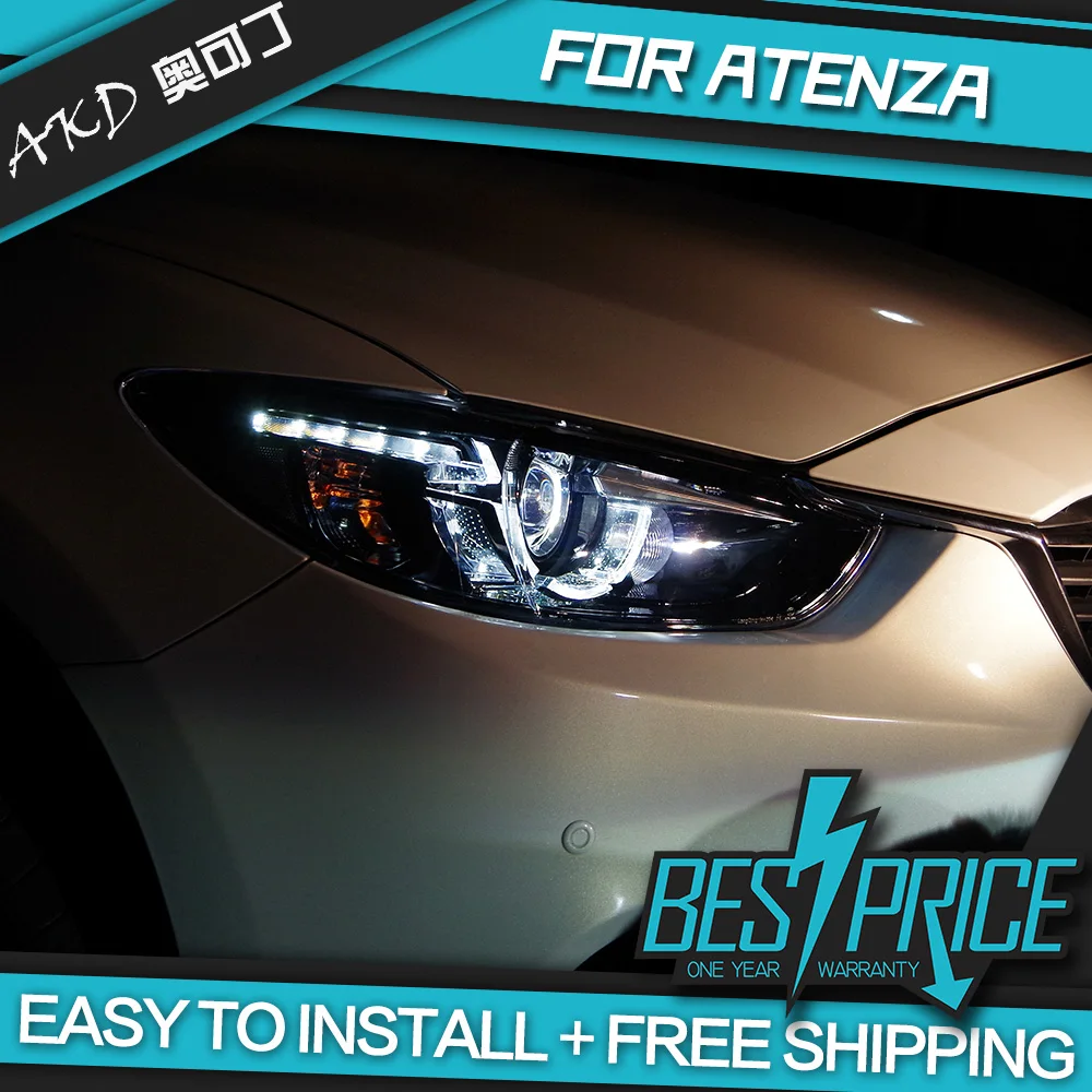 АКД автомобилей Стайлинг фар для Mazda 6 Mazda6 Atenza 2013 2016 фары светодиодный ходовые