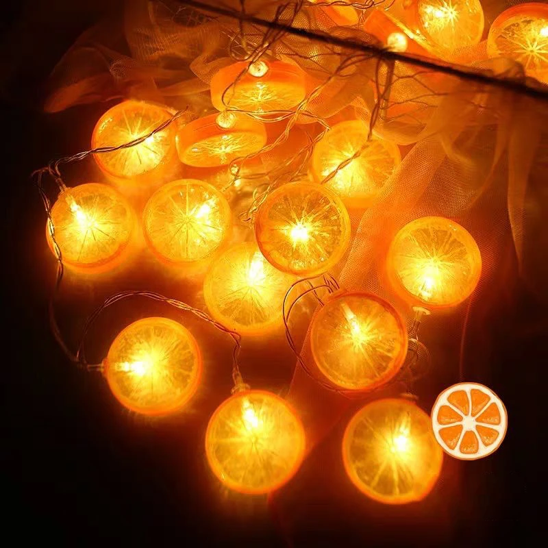 

Decoration Lemon Light String LED Remote Controll Lights Orange Chirstmas Garland Light Battery/USB Holiday Fairy Lighting