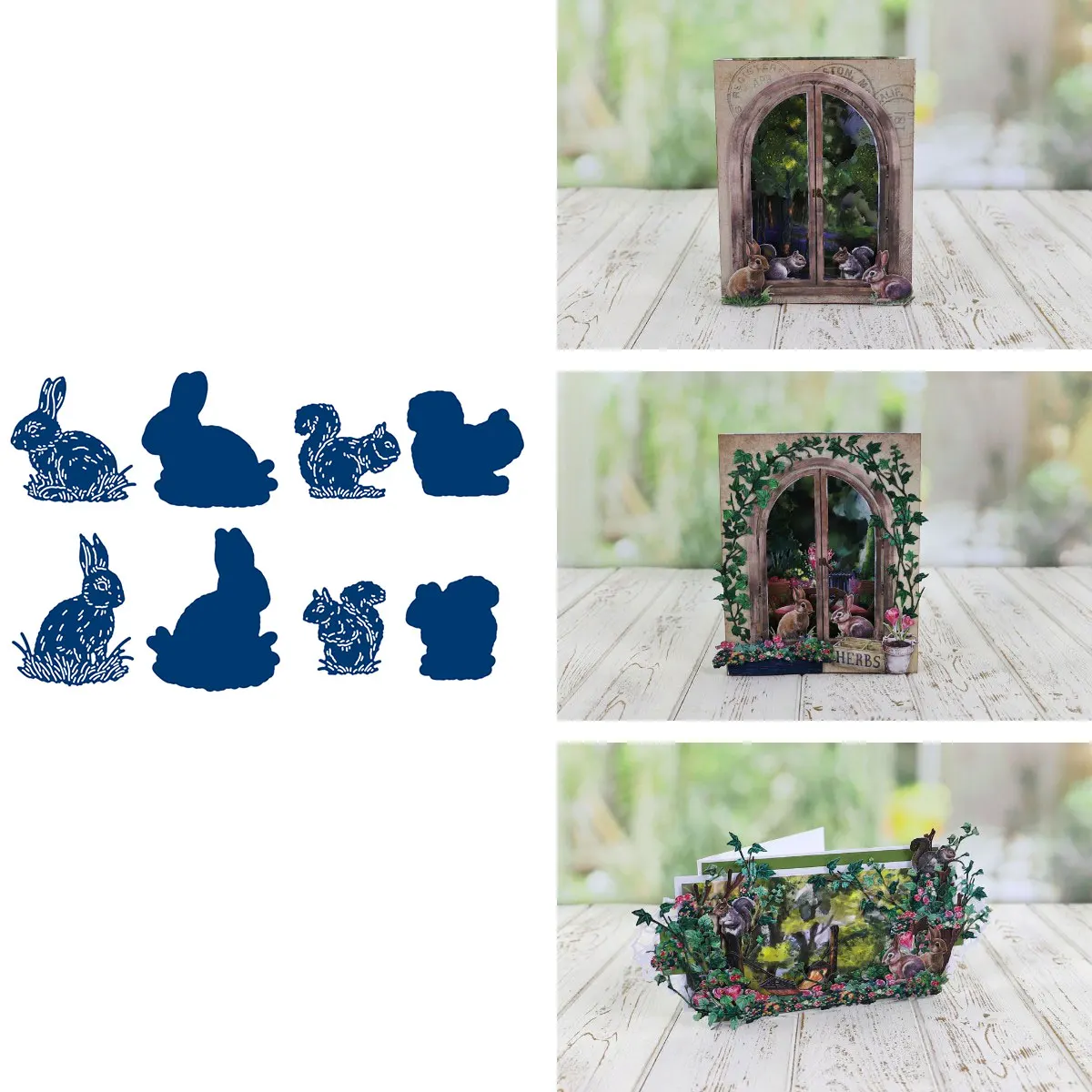 

Bunny and Squirrel Metal Cutting Dies for DIY Scrapbooking Crafts Dies Cut Stencils Maker Photo Album Template Handmade 2021