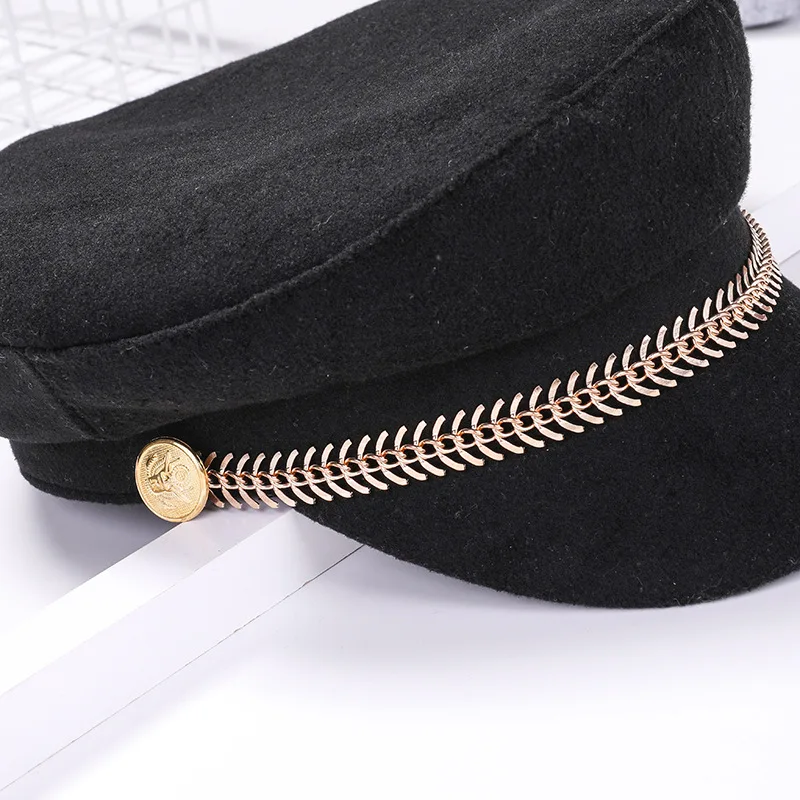 Женская Мягкая восьмиугольная кепка военный газетчик Осень зима британский