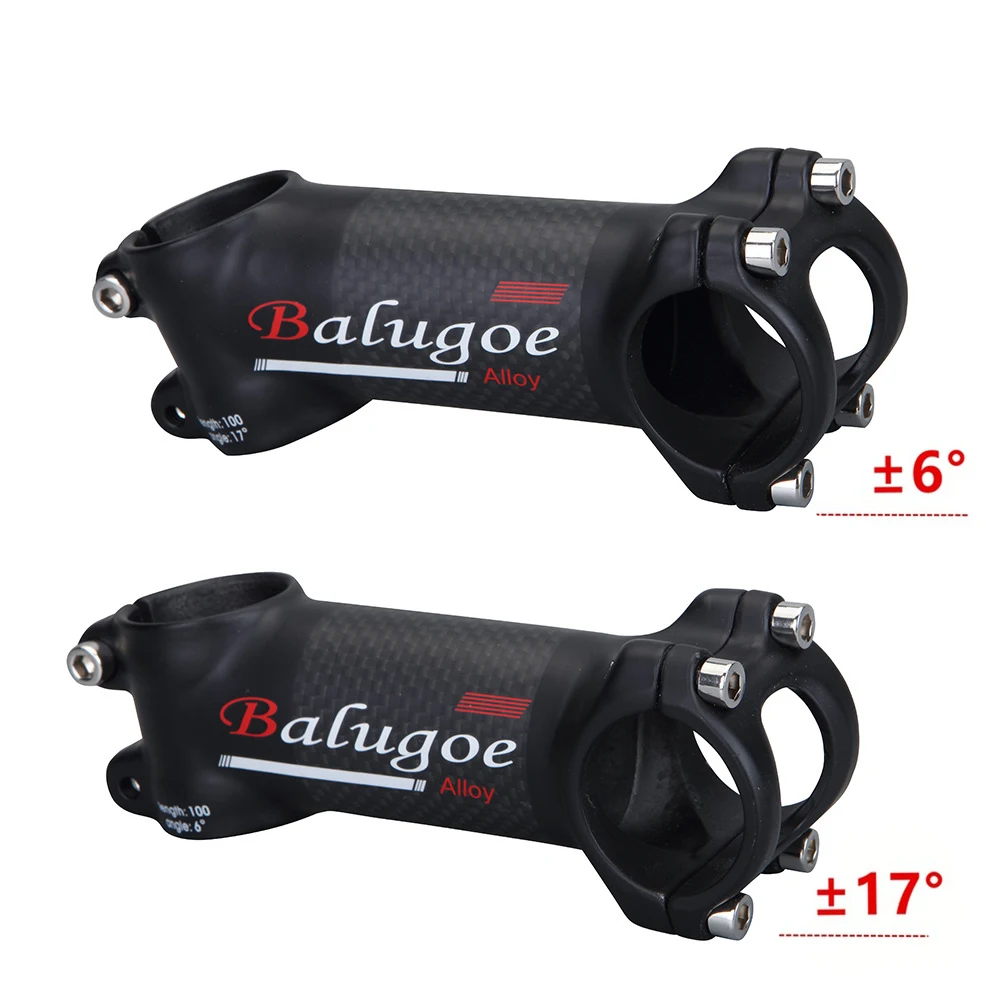 

EC90 Aluminum+Carbon Fiber Riser Rod Stem Carbon Fiber Bicycle Stem Carbon Handle 28.6-31.8MM 6degree 17 Degree