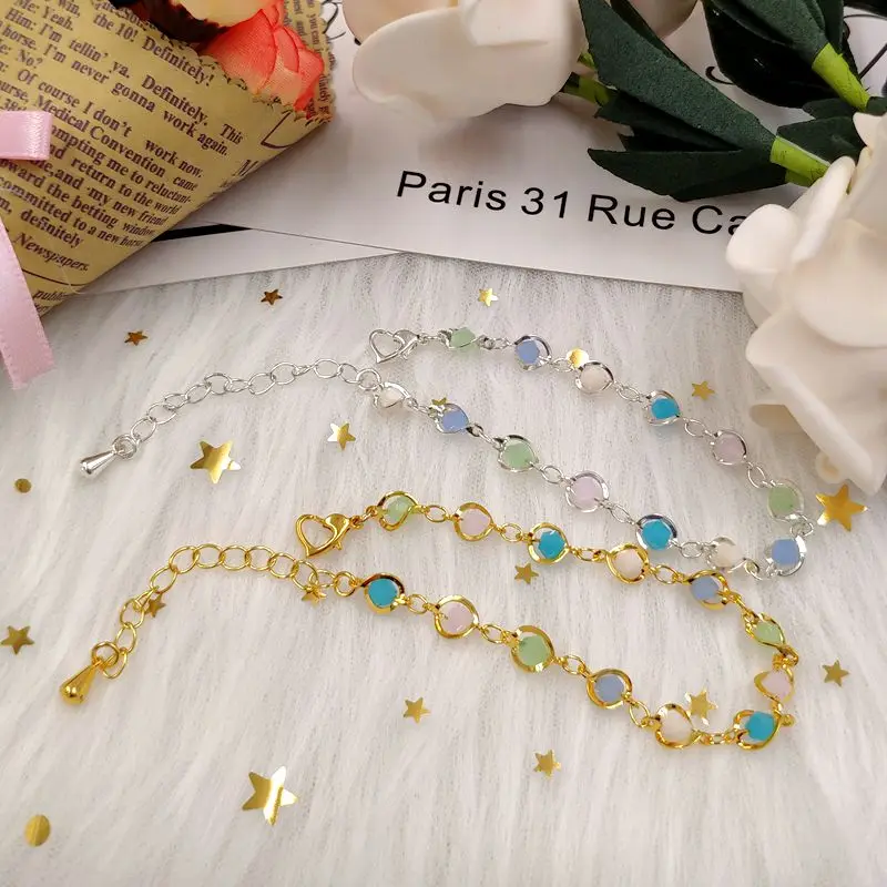 Цветной чехол с украшением в стиле Бохо медный камень браслет золотого и