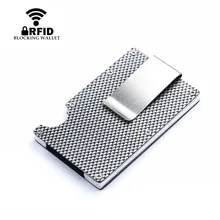 BISI GORO тонкий мужской кошелек сумка для денег мини Rfid алюминиевый