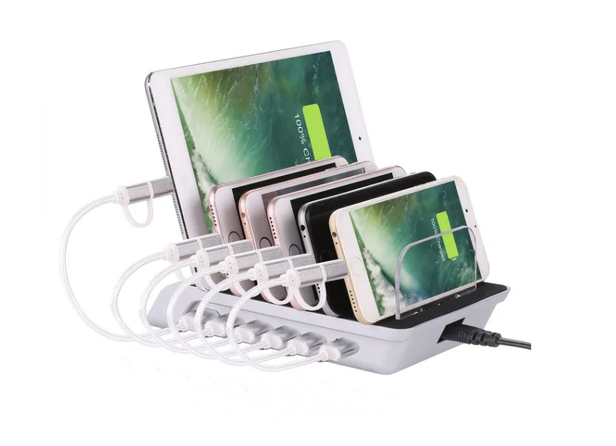 Новая Универсальная съемная зарядная станция с 6 портами USB подставка для