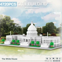 4720pcs world architecture usa the white house 3d model diy mini diamond blocks bricks building toy for children