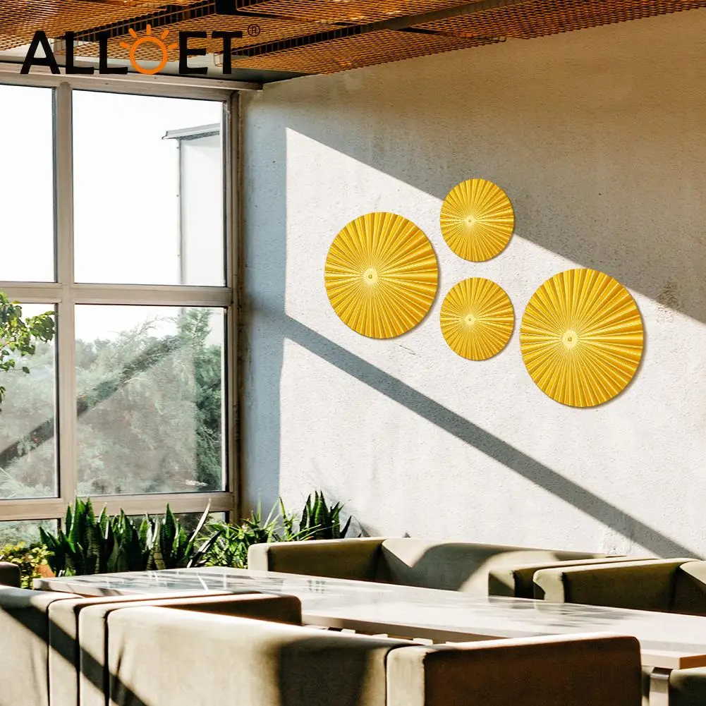 

Metal Golden Circle Door Wrought Iron Craft Wall Hanging Living Room Decoration Circle Peace Background Wall Home Decor