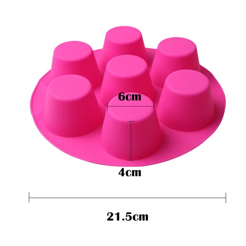 

7 Cavity Round Muffin Cup Silicone Mold Cake Mold Muffin Cup Silicone Bakeware Baking Pan Tray Mould Muffin Cupcake Mold