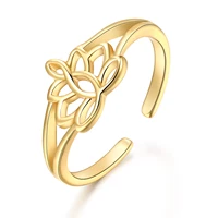 new explosions lotus ring female smooth geometric ring birthday valentines day gift wholesale