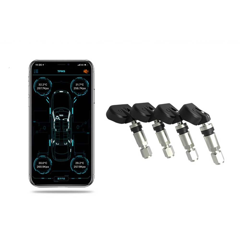 Новый автомобильный TPMS Bluetooth 4 0 монитор давления в шинах Система
