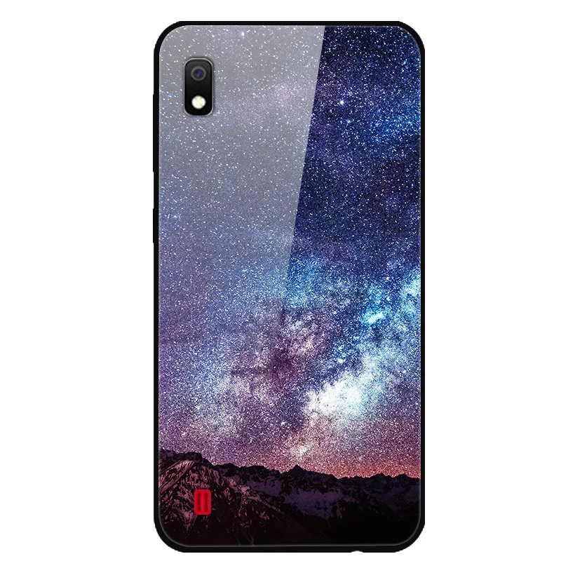 44 Для samsung A10 чехол закаленное стекло твердая задняя крышка для samsung Galaxy A10 A 10 A10S A 10S чехлы для телефонов силикон бампер Coque - Цвет: 44