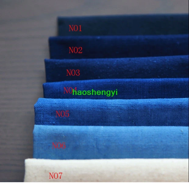 

Hand-woven blue-dyed pure cotton old coarse cloth fabric