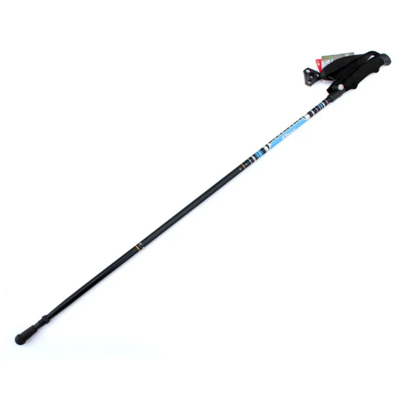 

Outdoor trekking folding retractable mountaineering stick 7075 aluminum alloy outer lock fast lock moving walking stick