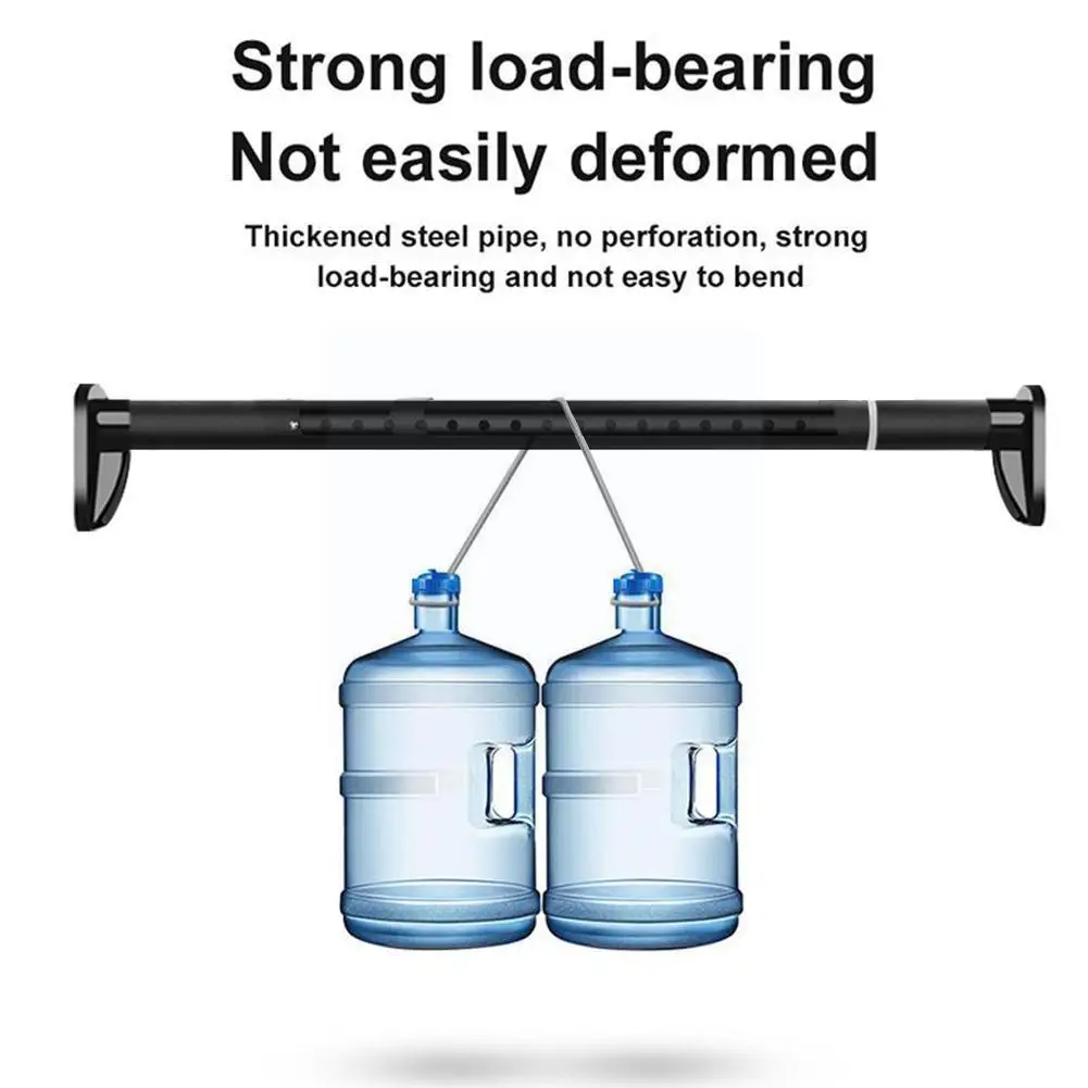 

Телескопический карниз для одежды без перфорации, раздвижной стальной карниз для штор, легкая установка, для «сделай сам», карниз Z3J7