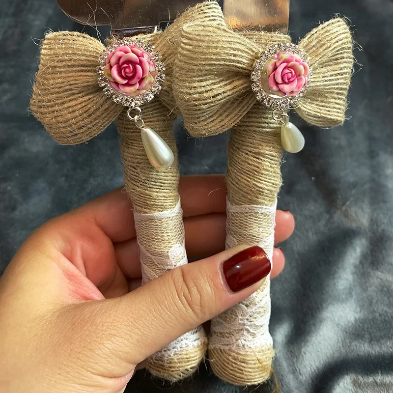 Свадебные принадлежности из 4 предметов нож для торта набор сервировки пирогов и