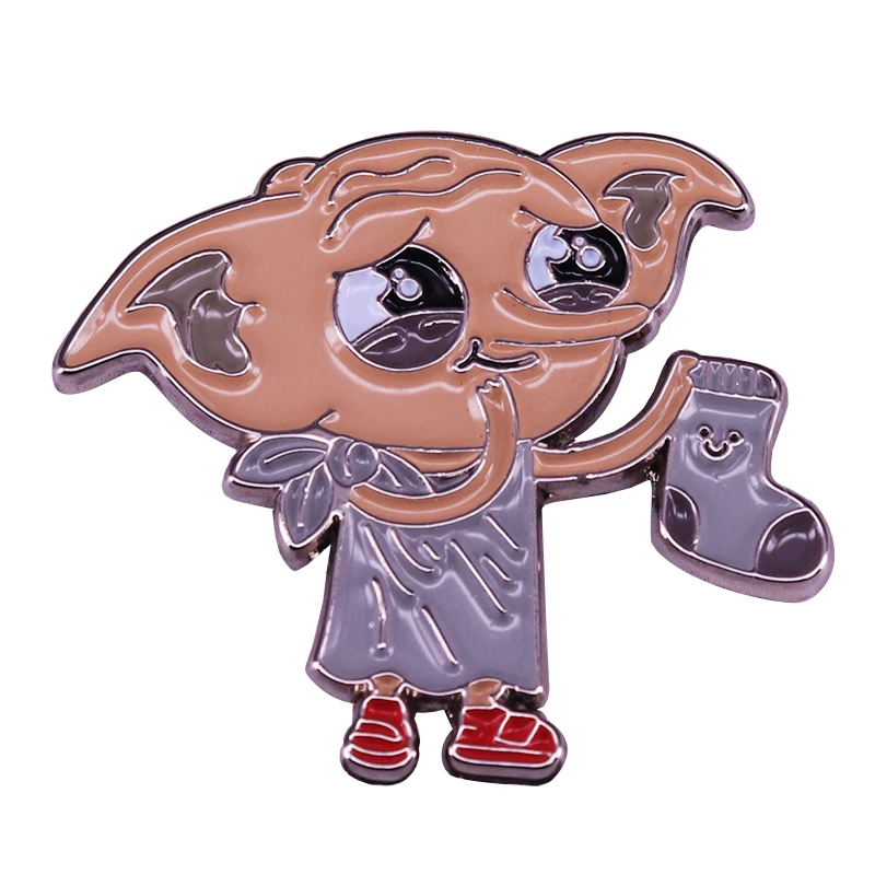 Милый Бесплатный значок elf Dobby замечательный рюкзак аксессуар для костюма|Броши| |