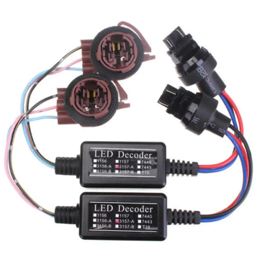

2X LED Lamp Decoder 3157 Adapter Anti Hyper Blinking Flashing Error Free