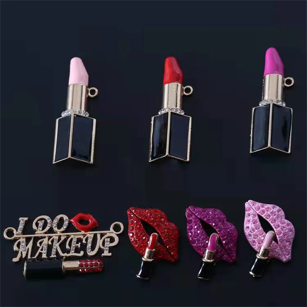 

7pcs/set Lipstick DIY shoe Accessory Metal Shoe Charm Clog Decoration