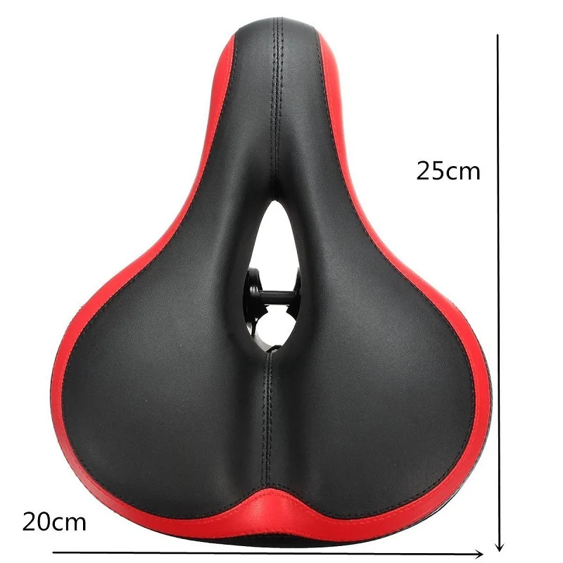 Комфортное велосипедное седло светоотражающее с большим амортизатором мягкое