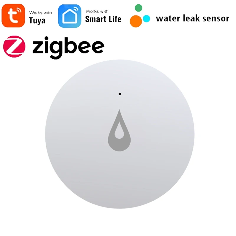 

Датчик утечки воды Tuya Smart ZigBee, детектор для обнаружения протечек, работает со смарт-системой Zigbee Gateway