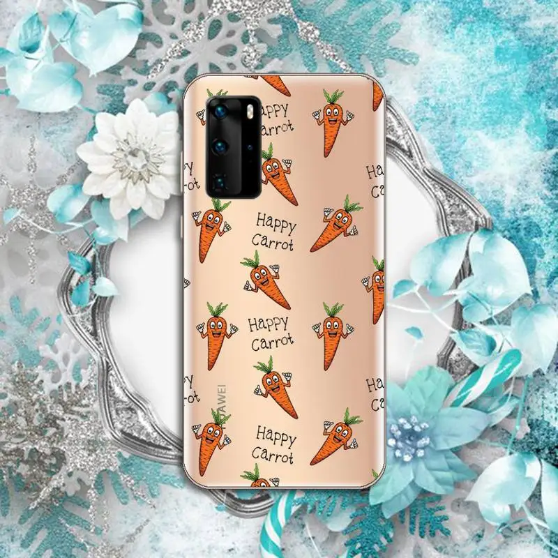 

Cute cartoon carrot Phone Case Transparent for Huawei P honor 8 10i 20 30 40 smart 2019