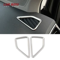 car front small air conditioner outlet ac decor cover trim stainless steel styling accessories for skoda karoq 2018 2019 2020