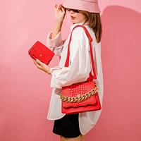 new crossbody pu leather handbag for women hot custom printing fashion bags with zipper ladies handbags