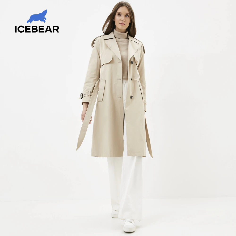 ICEbear 2020 Женская Весенняя ветровка высокого качества с капюшоном модная женская