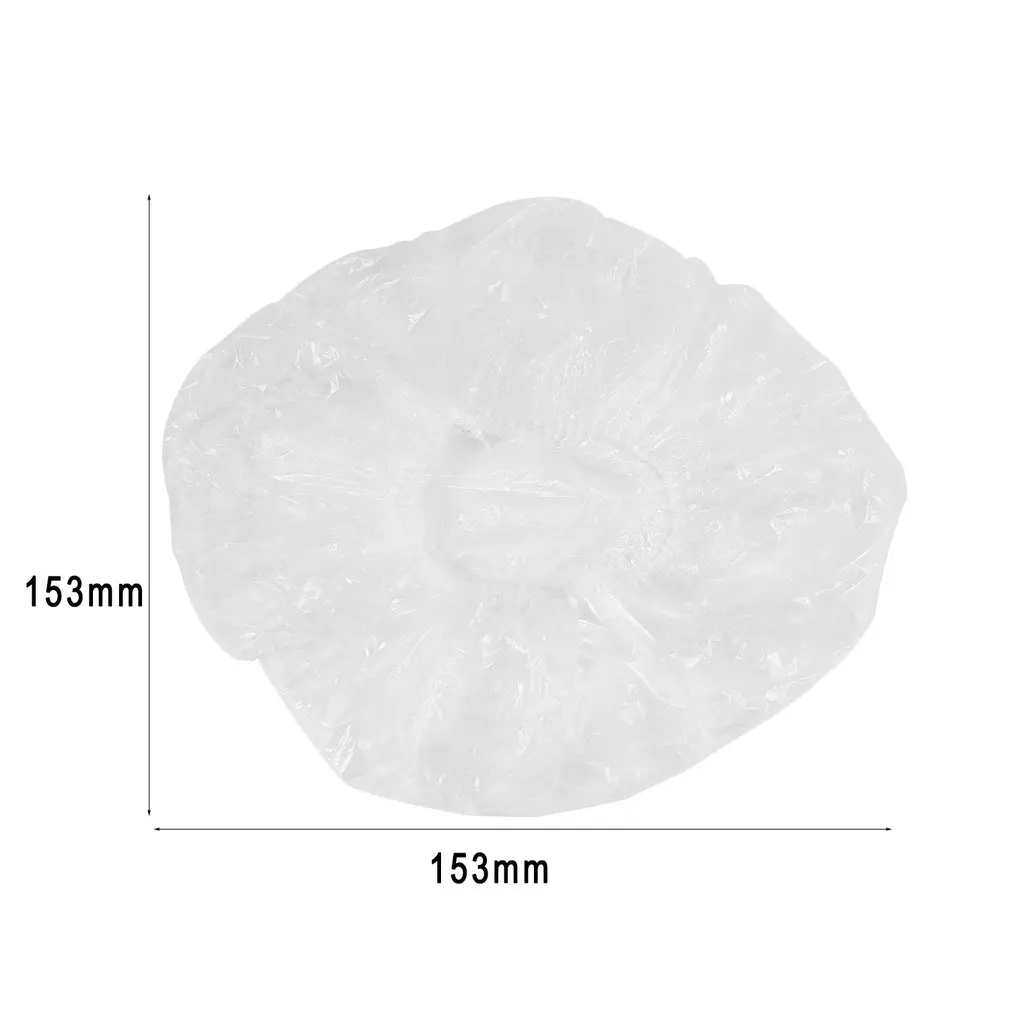 

20pcs Disposable Clear Spa Hats One-Off Elastic Shower Bathing Cap Waterproof Show Hats for Hair Salon Home