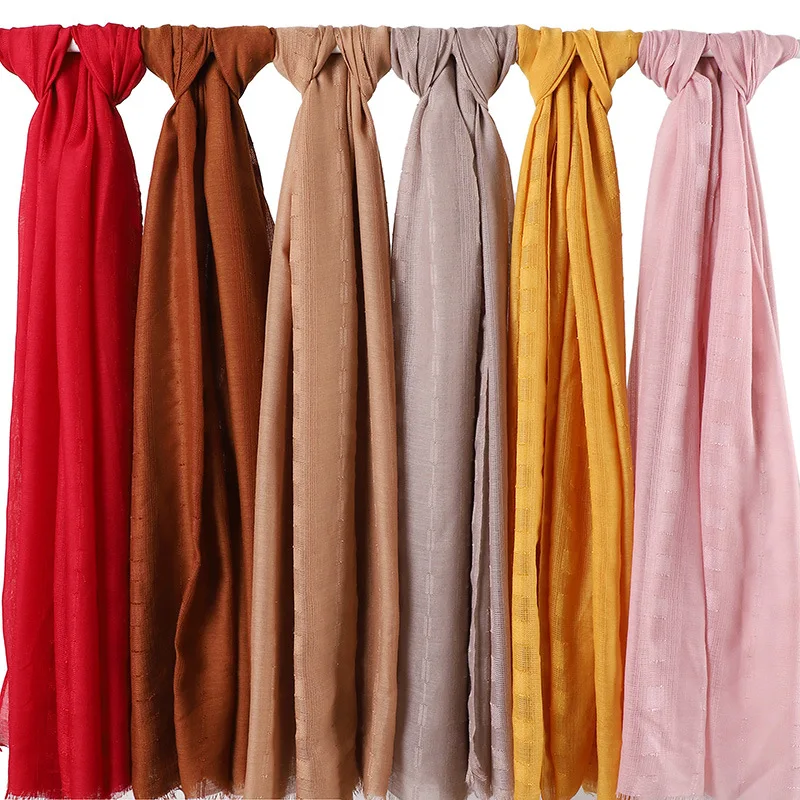 

Autumn Cotton Linen Scarf Hijab Women Winter Fashion Solid Tassel Shawls Headscarf Muslim Islam Headband Scarves Headwrap Turban