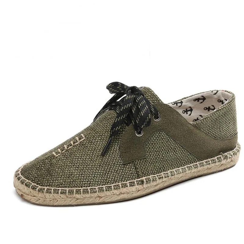 

2020 New Fashion summer fabricmale casual Canvas Hemp Insole Fisherman Light Shoes men Espadrille Flats Shoes G3-31