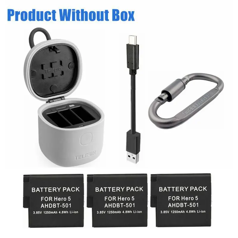 J Package USB 3,0 кард-ридер и аккумулятор и 3 порта зарядное устройство+ 3 шт 1250 мАч батарея для GoPro Hero 5 6 Hero 7 8 черный аксессуар - Цвет: J Package