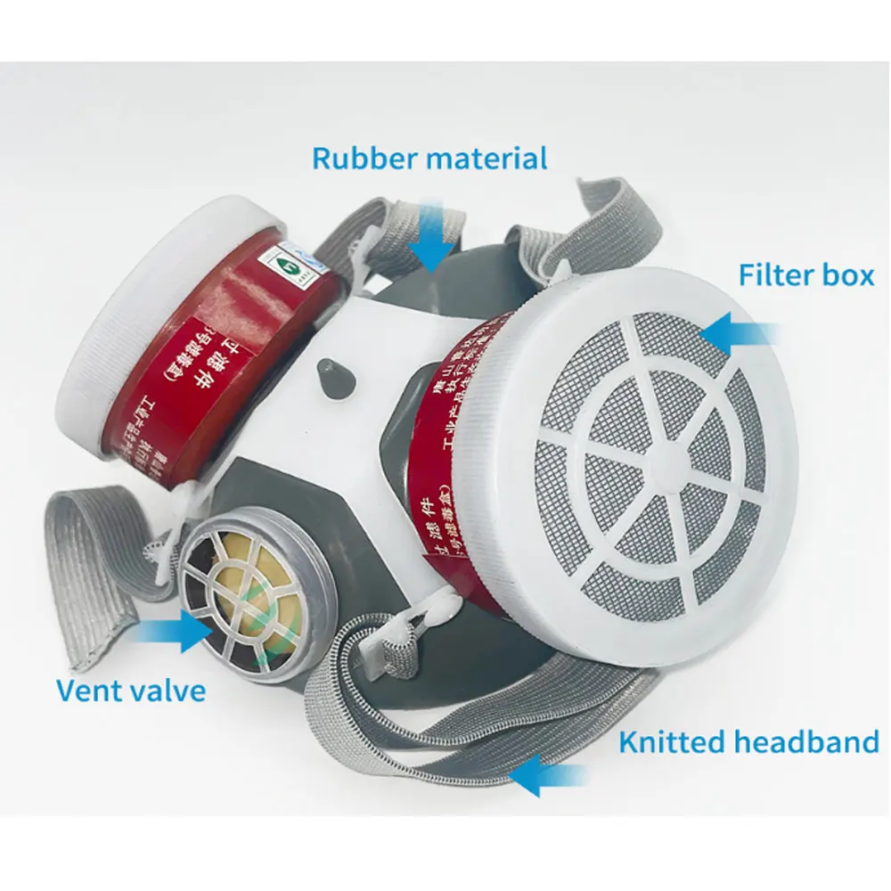 Респиратор противогаз полумаска для защиты от химической Пыли фильтр