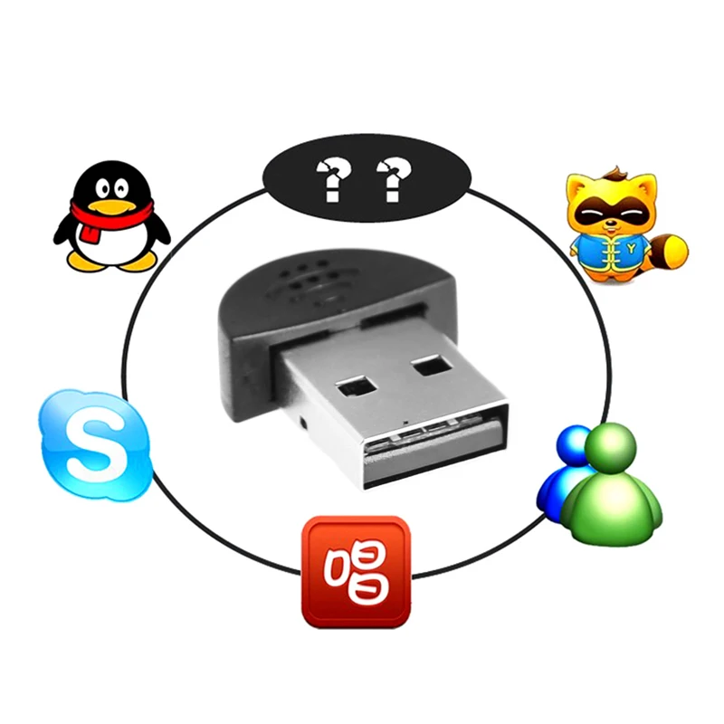 Черный супер мини USB 2 0 разъем микрофон Речевая запись аудио адаптер для ноутбука