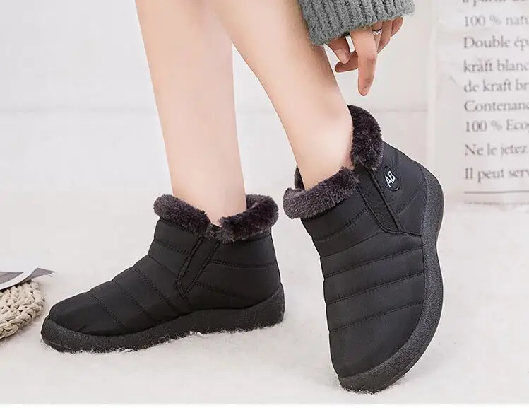 New Women Winter Snow Shoes Snow Boots Warm Plush Antiskid Bottom Thermal Waterproof women Ski Boots Size 35-43 C418