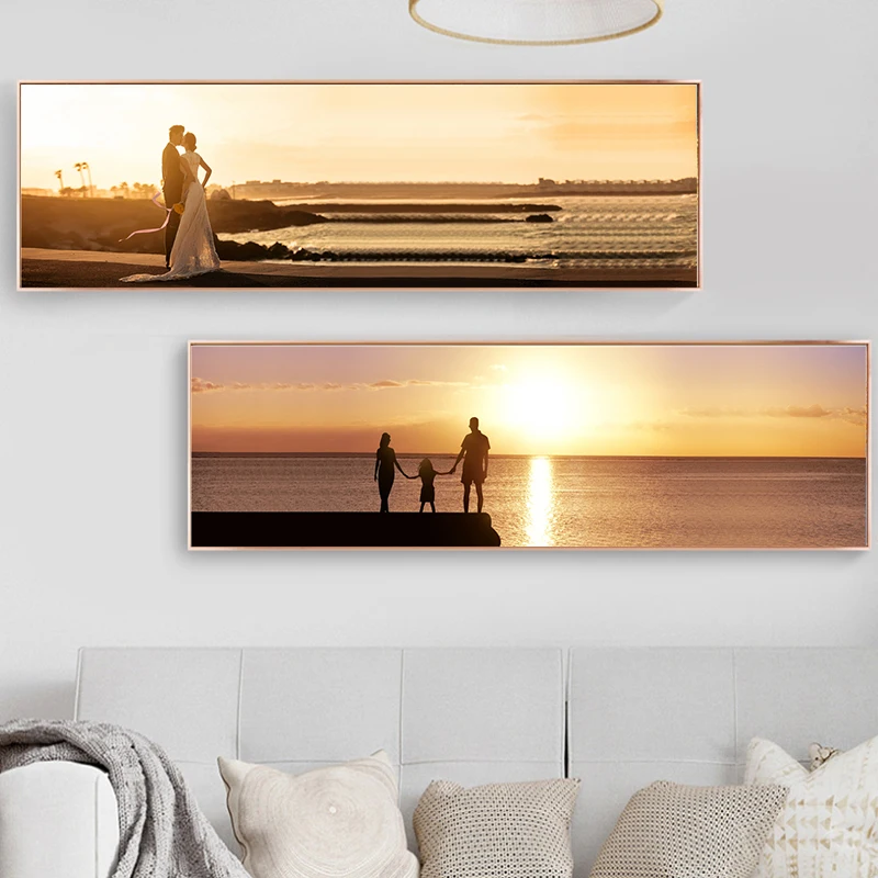 Романтических встреч океан репродукции настенное Искусство Холст закат на море