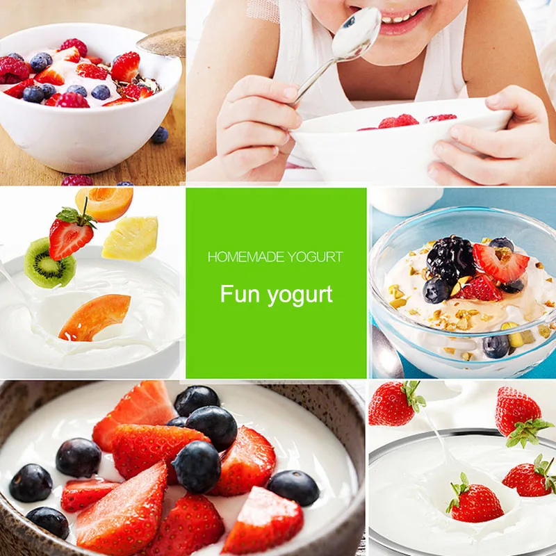 

DIY Home Electric Yogurt Machine Maker Automatic Energy Saving Mini Stainless Steel Liner FBS889