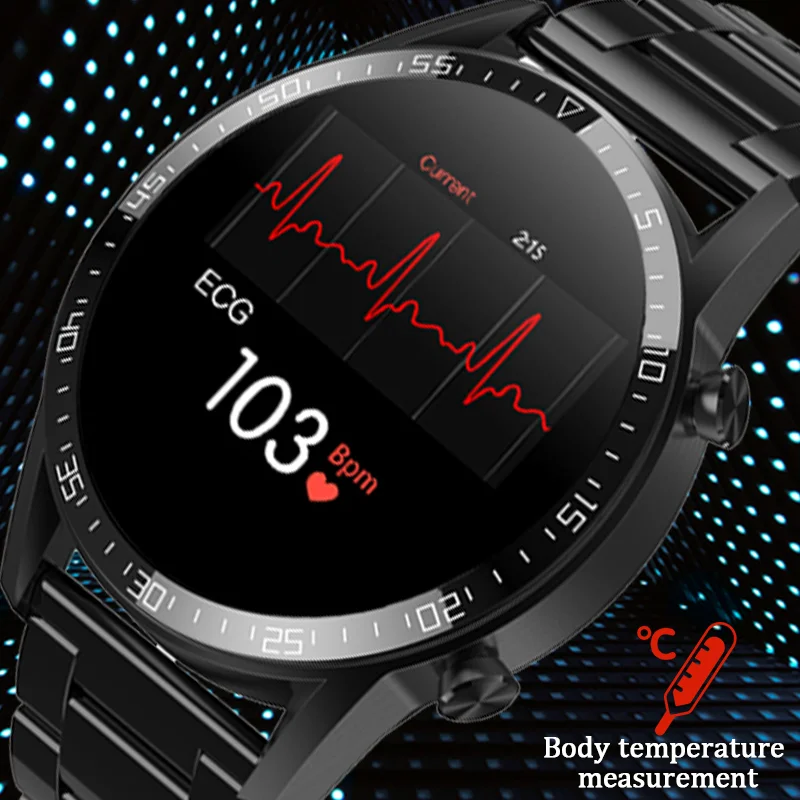 Новинка 2021 Смарт часы с ЭКГ ФПГ мужской монитор температуры спортивный фитнес