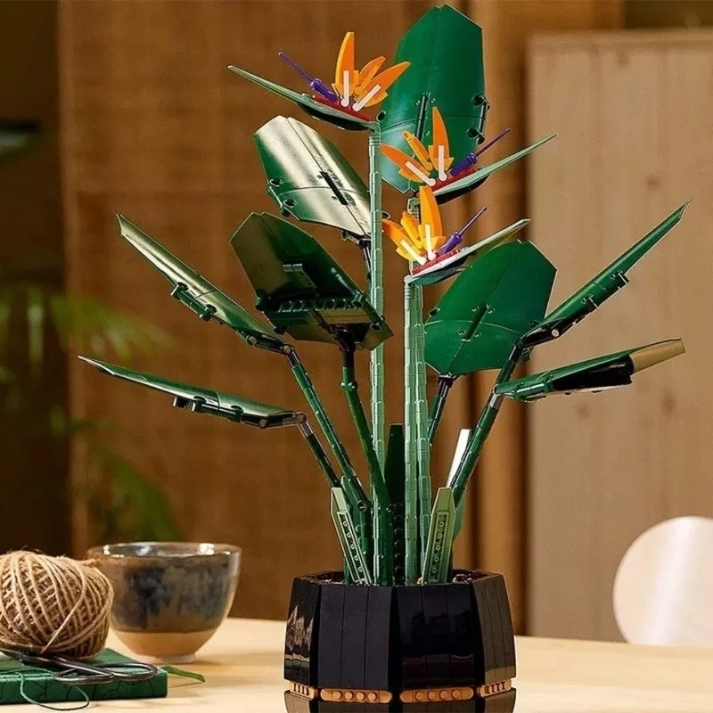 1173 шт. идея бонсай дерево птица рая 10289 строительные блоки кирпичи декоративные