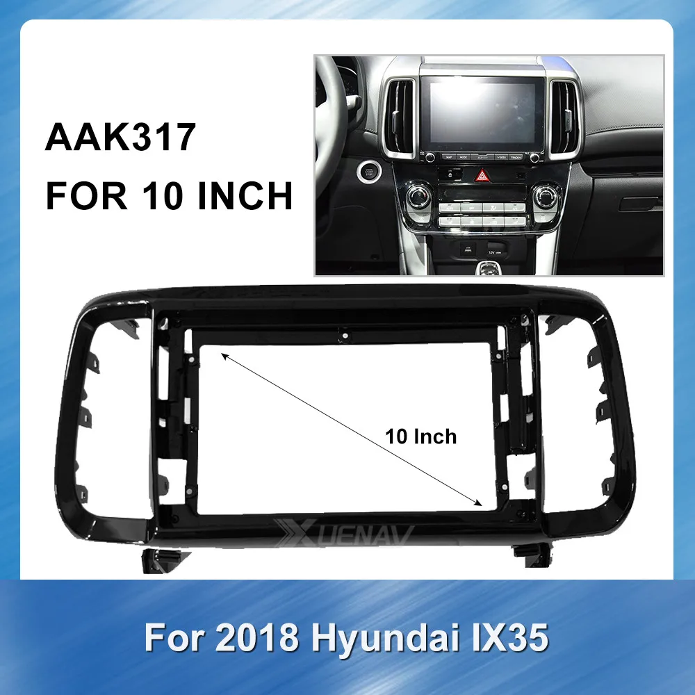 9inch Car DVD Frame Audio Fitting Adaptor Dash Trim Kits Facia Panel For HYUNDAI IX35 2018 car Radio Player Stereo accessories