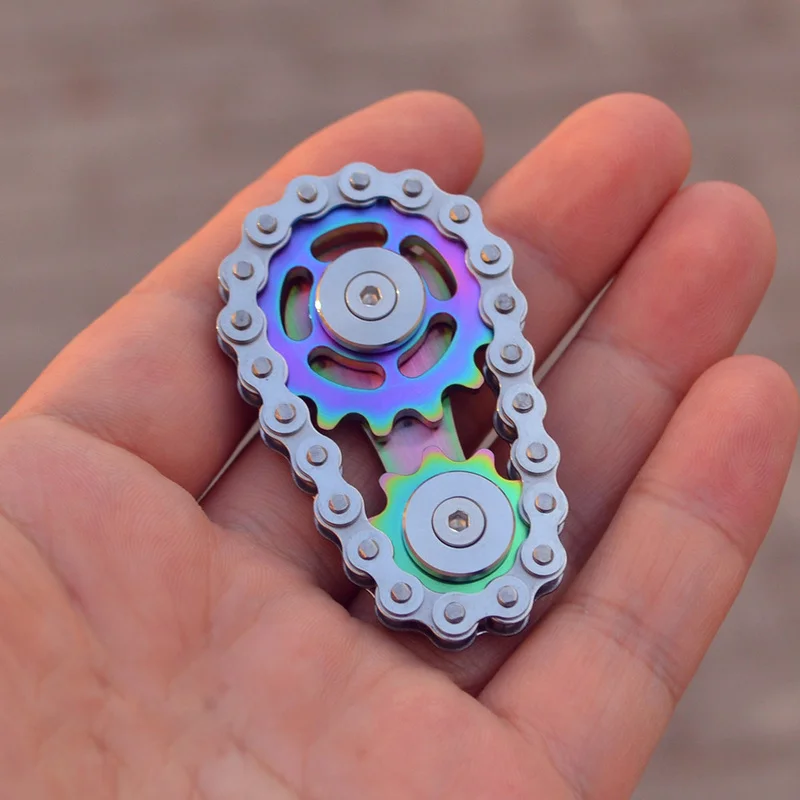 

Sprockets Flywheel Fingertip Gyro Sprockets Chains EDC Metal Toy Gear Chain Gyro Drop Ship Sproket Roadbike Spinner