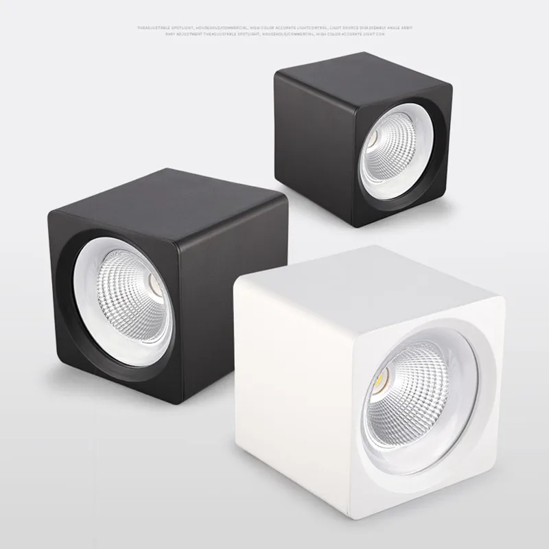 

Квадратный COB светодиодный вниз светильник, 7 Вт, 9 Вт, 12 Вт, 15 Вт, 20 Вт, 25 Вт светодиодный потолочный Точечный светильник AC85 ~ 265V Светодиодный по...