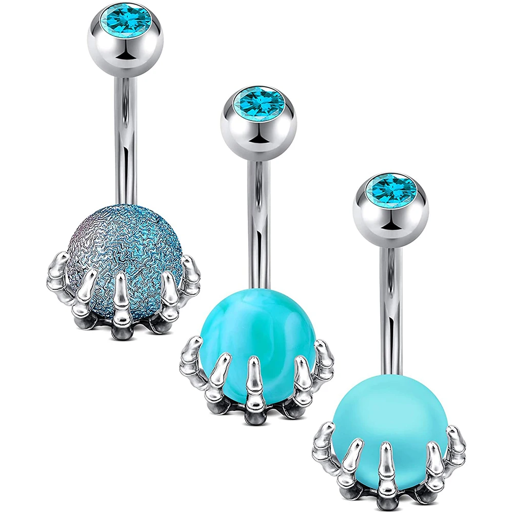 14 г штанга для живота из хирургической стали брикет кольцо пупка bananabells пирсинг