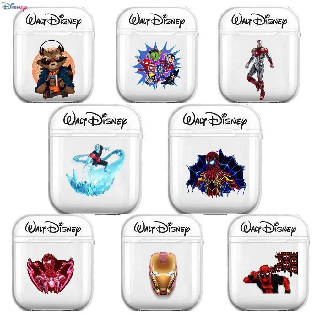 

Disney's new cool Iron Man Soft Silicone Cases For Airpods 1/2 Protective Bluetooth Wireless Earphone Cover For Air Pods Chargi