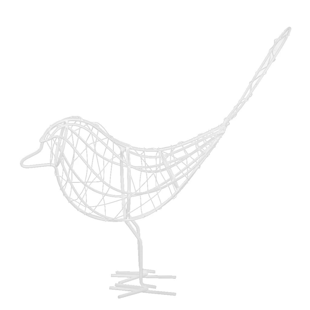 

Decorative Desk Figurine Iron Hollow Out Bird Shaped Ornament Metal Craft Desk Home Decor Office Cafe Ornament