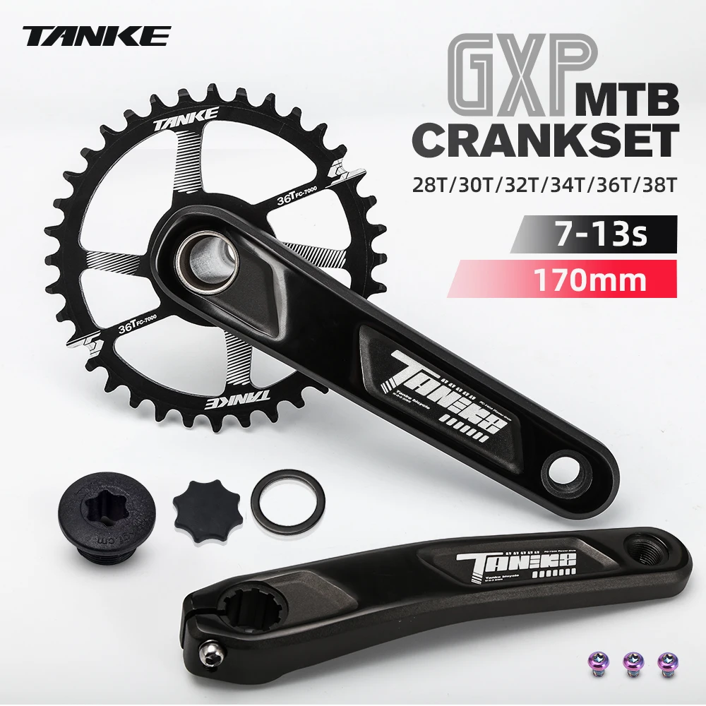 

MTB велосипед Crankset GXP полый горный велосипед Crank набор 170 мм 1x цепь кольцо 28T 30T 32T 34T 36T 38T Корона