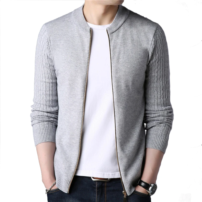 2019 New Winter Brand Mens Sweaters Knitwear Men Round Neck Knitted Jacket Sweatercoat Slim Fit Casual Sweters Coats M-3XL J632 | Мужская