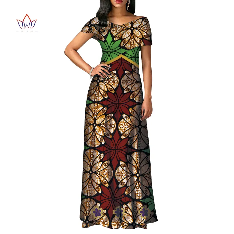 fashion African Dresses for Women Dashiki short sleeve Africa clothing Plus Size Patchwork Party Dresses for Women WY3924
